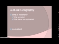 Cultural Geography Concepts and Issues