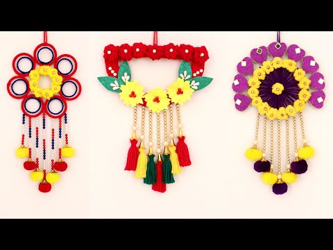 Woolen Craft Wall Hanging Easy and Beautiful // Art and Craft for Home Decoration Wall Hanging