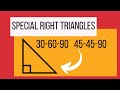 Finding Missing Side Lengths in Special Right Triangles