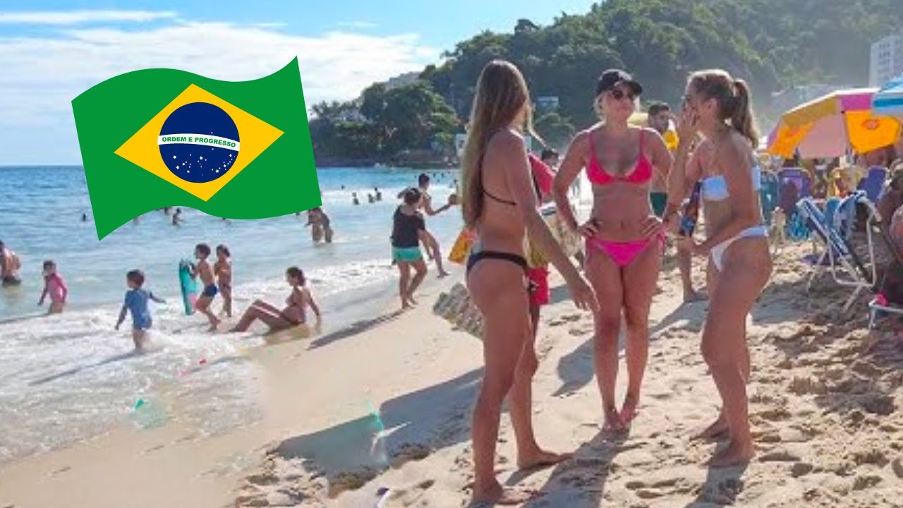 🇧🇷 Copacabana Beach Brazil – Bikini Girls – Walking Tour 2023
