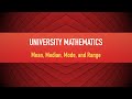 Calculating Mean, Median, Mode, and Range