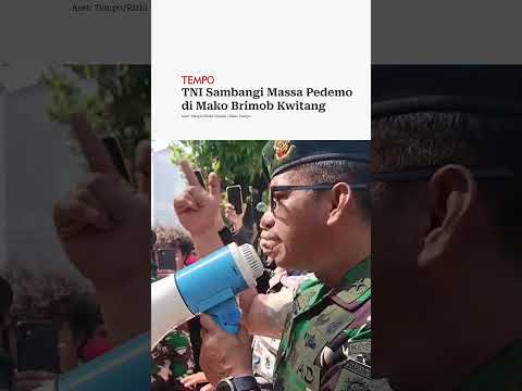 TNI Sambangi Massa Pedemo di Mako Brimob Kwitang #shorts