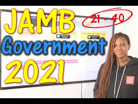 JAMB CBT Government 2021 Past Questions 21 - 40