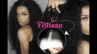NO BABY HAIR FOR THE WIN 🔥 GLUELESS FRONTAL WIG INSTALL (TALK THROUGH) | YOLISSA WATER WAVE HAIR