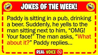 🤣 BEST JOKES OF THE WEEK! - Paddy is sitting in a pub, when suddenly a man yells... | Dad Jokes