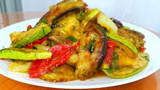 Баклажаны с Кабачками Вкуснее мяса! Изумительно Вкусный Рецепт! Такое Овощное Рагу Захочешь Еще!