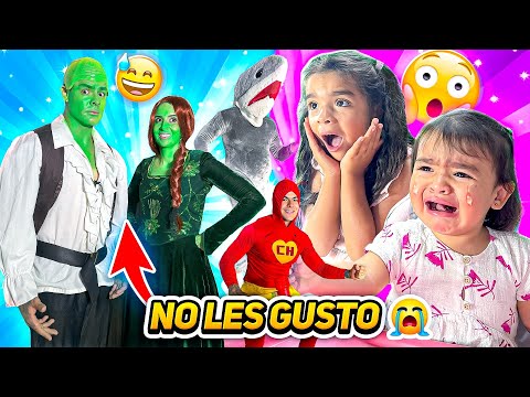 Mis hijas REACCIONAN a nuestros disfraces mas FEOS para HALLOWEEN😱🎃