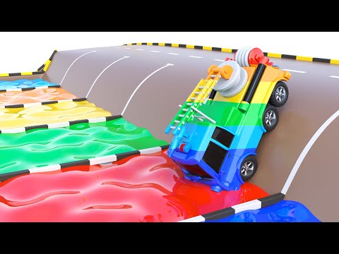 Exploring Colors Through Play with Paint (Featuring Max the Glow Train, Jake the Fire Truck) - TOYS