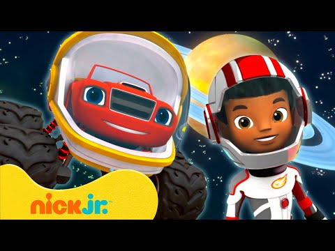 Astronauts Blaze and AJ in Outer Space! 🧑‍🚀 Blaze and the Monster Machines Full Scene | Nick Jr.