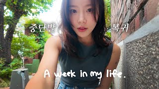 [VLOG] 일상 브이로그 | 다시 돌아온 중단발의 늪 💦 👩🏻 | 서울 맛집 투어 (카덴, 꽁티드툴레아) | 양배추 추추가 엽떡 밀키트 | 카페 출근룩스