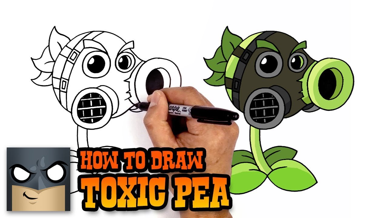 How to Draw Plants vs Zombies - Toxic Pea
