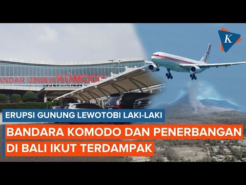 Bandara Komodo Ditutup dan 80 Penerbangan di Bali Terdampak Abu Erupsi Lewotobi