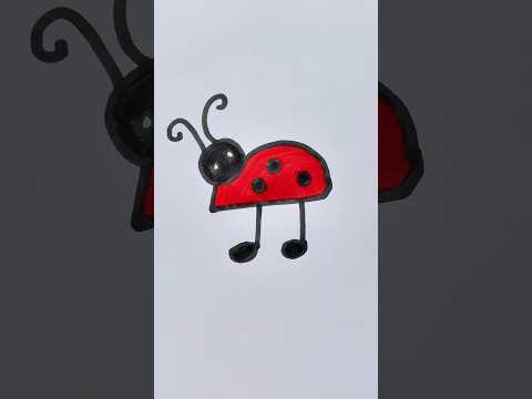 Ladybug ๐ drawing for kids #ladybug #drawing #pipafuntv #art #viral #youtubeshorts @pipafuntv