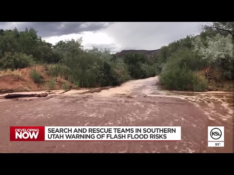 YouTube video thumbnail: Flash Flood Risk Rises in Southern Utah: Hikers and Campers Urged to Use Caution During Weekend Plan