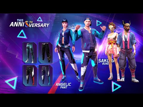 ANNIVERSARY ANGELIC PANT RETURN | SAKURA BUNDLE | FREE FIRE NEW EVENT | FF NEW EVENT | NEW EVENT FF