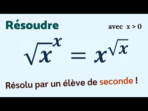 ÉQUATION DE TERMINALE RÉSOLUE PAR UN ÉLÈVE DE 2nde