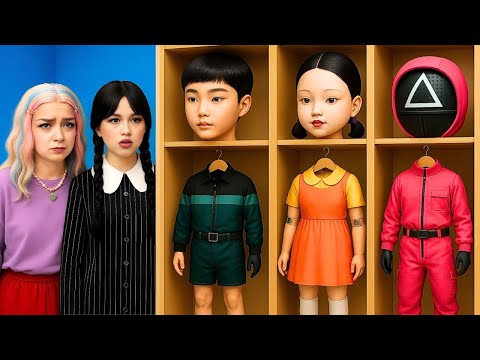 GOTH & REGENBOGEN-Bestenfreunde im TINTENFISCH-SPIEL gefangen! 🖤🌈 Können sie entkommen?