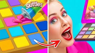 ¡ESCABULLENDO DULCES EN TODAS PARTES! 🍬Los Mejores Trucos de Comida y Situaciones Divertidas!