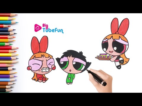 Coloring Powerpuff Girls Rowdyruff Boys (Las Chicas Superpoderosas)Blossom Bubbles Buttercup