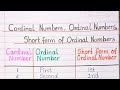 Cardinal and Ordinal Numbers