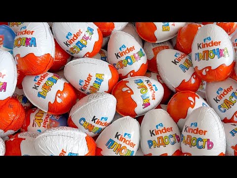 10602 Yummy Kinder Joy Chocolate, Kinder Surprise Candy Opening ASMR Lollipops Some Lot's of Candies