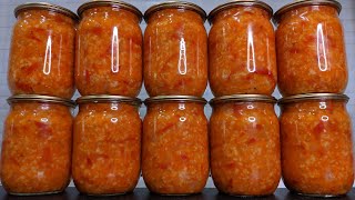Баночку открываю и все сыты. Салат с Рисом "Завтрак туриста". Обалденная заготовка на зиму!