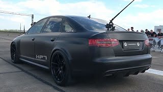 1200HP Audi RS6 C6 5.0 V10 TFSI BiTurbo NOS Acceleration Sound