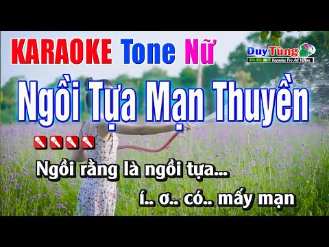 Karaoke || Ngồi Tựa Mạn Thuyền – Tone Nữ ||  Nhạc Sống Duy Tùng