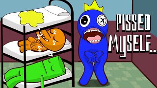 Khaby Lame helps Blue from Rainbow Friends Roblox in Among Us. I pee at night