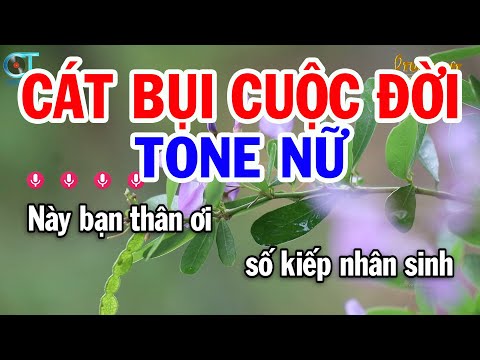 Karaoke Cát Bụi Cuộc Đời Tone Nữ Dm || Nhạc Sống Mới || Karaoke Tuấn Kiệt