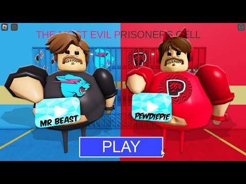 MrBeast BARRY Vs PewDiePie BARRY in BARRY'S PRISON RUN! New Scary Obby (#Roblox)