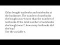 Chloe's Notebooks and Textbooks