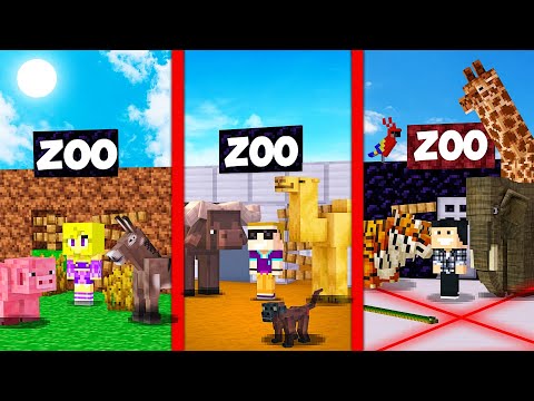 Nous SOMMES PASSÉS DE ZOO NOOB À ZOO PRO dans MINECRAFT ! 🐯😂 (Zoo Tycoon)