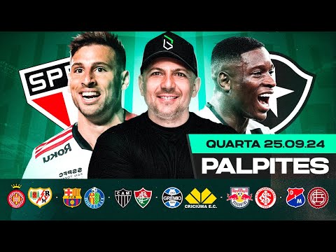 PALPITES DE FUTEBOL PARA HOJE 25 09 2024 (QUARTA-FEIRA) + BILHETE PRONTO | Boleiros Tips