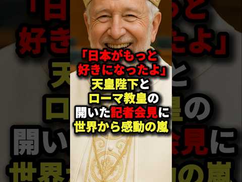 「日本がもっと好きになったよ」天皇陛下とローマ教皇の開いた記者会見に世界が感動の嵐#海外の反応 #日本称賛 #文化 #マナー #天皇陛下