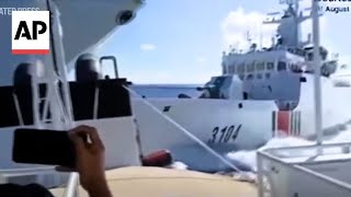 Chinese ships collide during chase against Philippine vessel in South China Sea