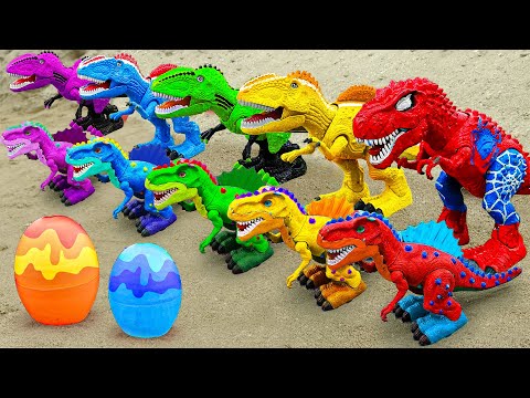 Dinosaur T-Rex rescue & assemble Crocodile's tail and Dino tail's | Fun Dinozone