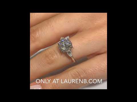 3 ct Cushion Moissanite Three-Stone Ring