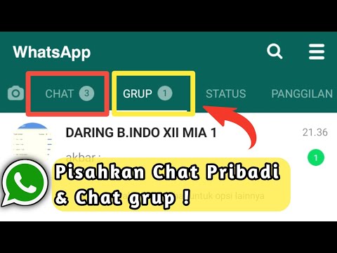 cara memisahkan chat pribadi & chat grup di whatsapp | trik whatsapp !