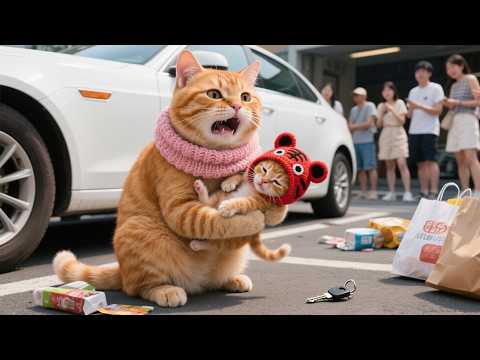 Scary 43℃ Tiger-Hat Kitten Locked in Car with Heatstroke, Mom Cat Rushes to Rescue Daisy's Journal68