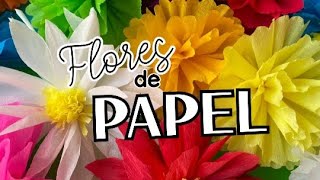 Cómo hacer Flores de Papel súper fáciles 🌼🌺💐 // Manualidades para Primavera