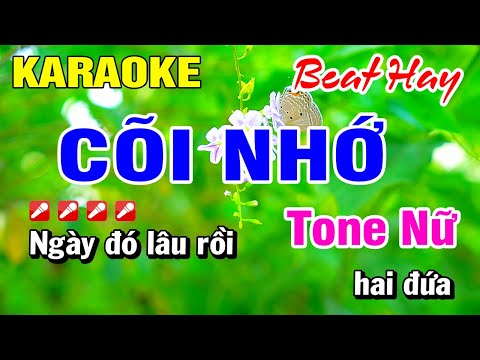 Karaoke Cõi Nhớ (Beat Mới) Tone Nữ Nhạc Sống 2025 | Hoài Phong Organ