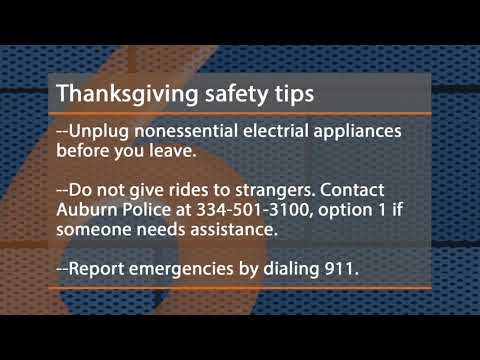 Thanksgiving Break Safety Tips