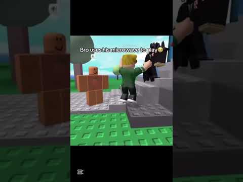 He’s gaming on a microwave 😂 #naturaldisastersurvival #shorts #roblox