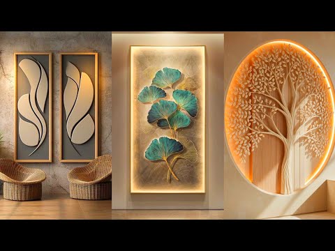Living Room Wall Decor | Wooden Wall Panel Interior |MDF PVC Wall Home Interior|3D Wall Tree Laseart