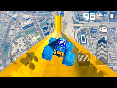 Monster Truck Stunt Challenge Mode Android Car Stunt Game Play