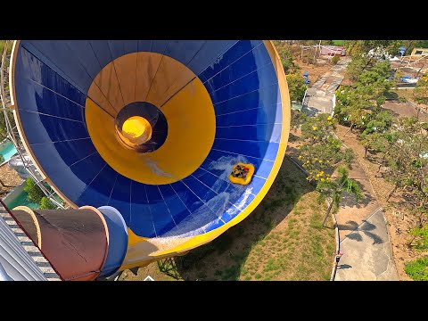 Funnel Wormhole Water Slide 💦 at Tube Trek Waterpark 🇹🇭