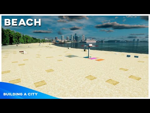 Adding a Beach To The City - Building A City #111 [Minecraft Timelapse]