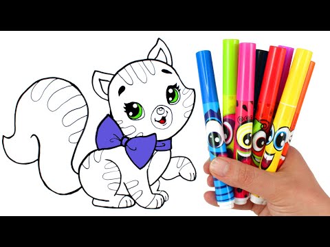 How to Draw a Cat | Drawing and Coloring of Kids