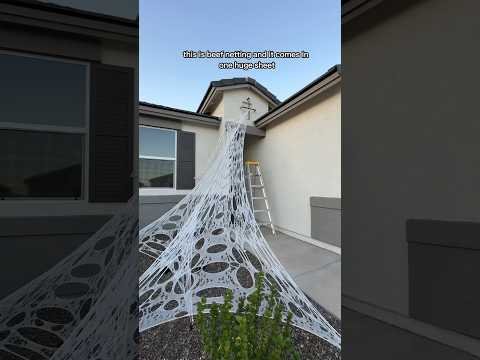 I covered my entire house in spider webs. This is what they use in haunted houses!